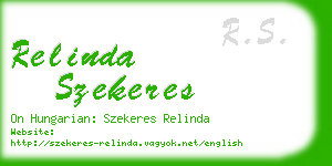 relinda szekeres business card